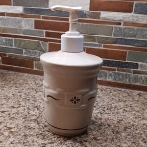 Longaberger Cream Ceramic Soap Dispenser